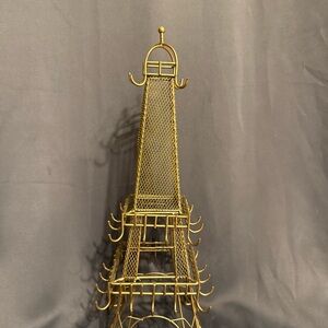Metallic Gold Eiffel Tower Jewelry Organizer